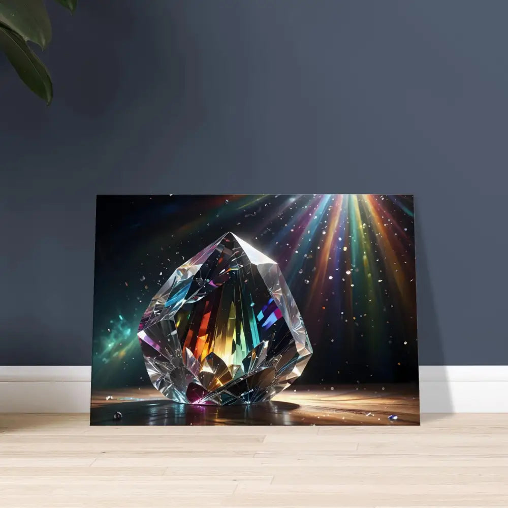 Prismatic crystal artwork displayed on Canvas Prismatic Splendor PixiOnyx Rainbow Reverie