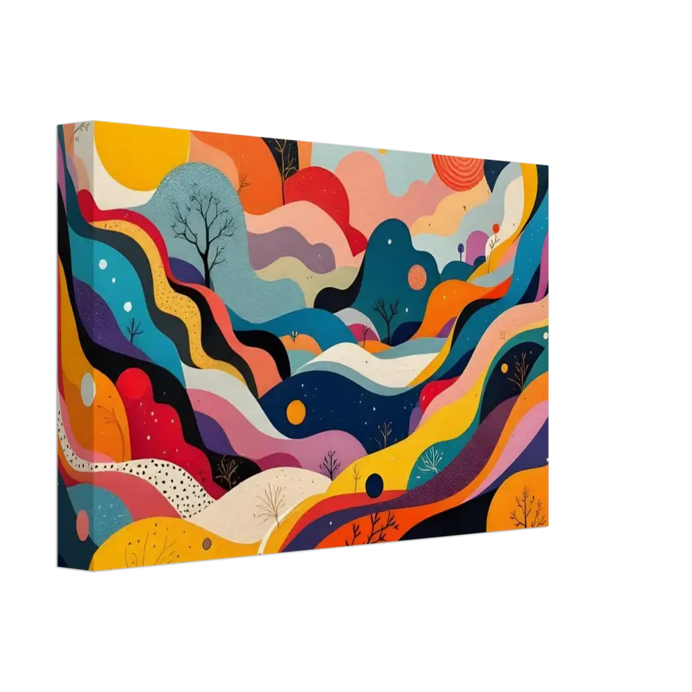 Colorful abstract landscape painting from PixiOnyx Psychedelic Landscape Flowstate series