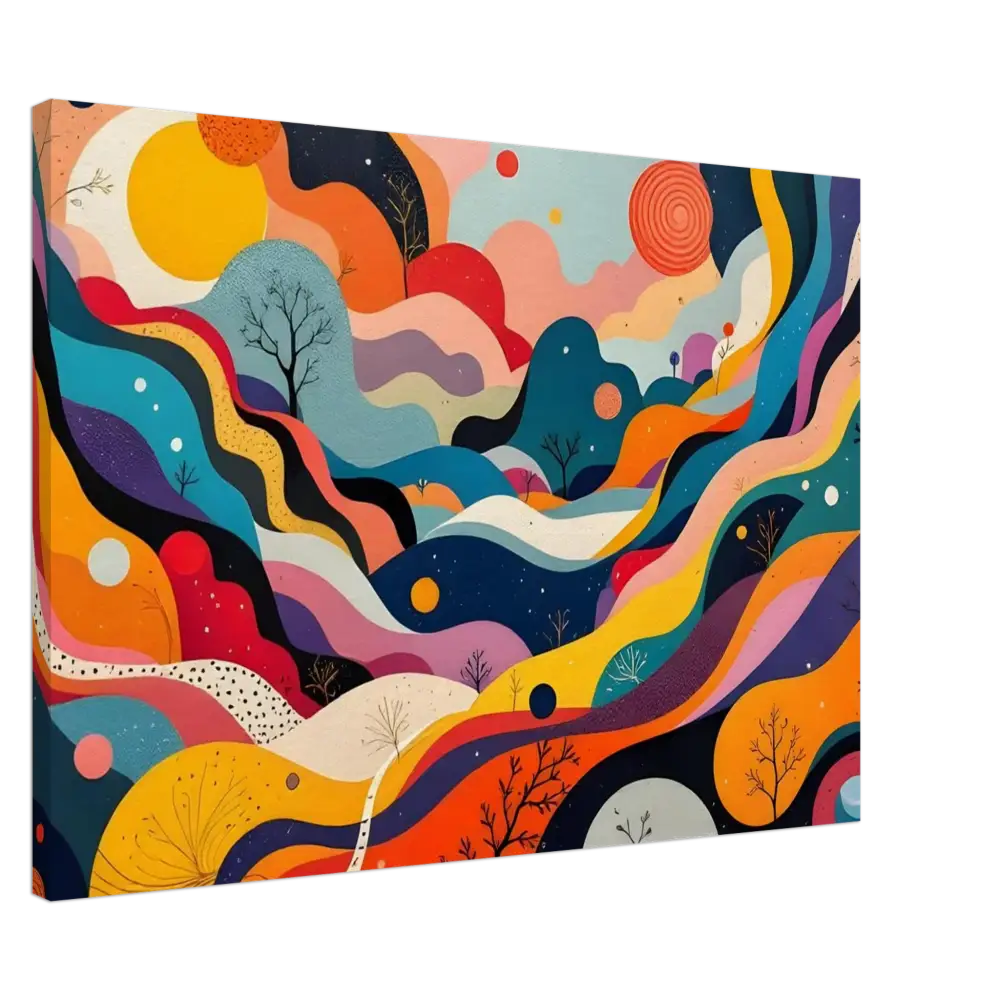 Colorful abstract landscape painting from PixiOnyx Psychedelic Landscape Flowstate series
