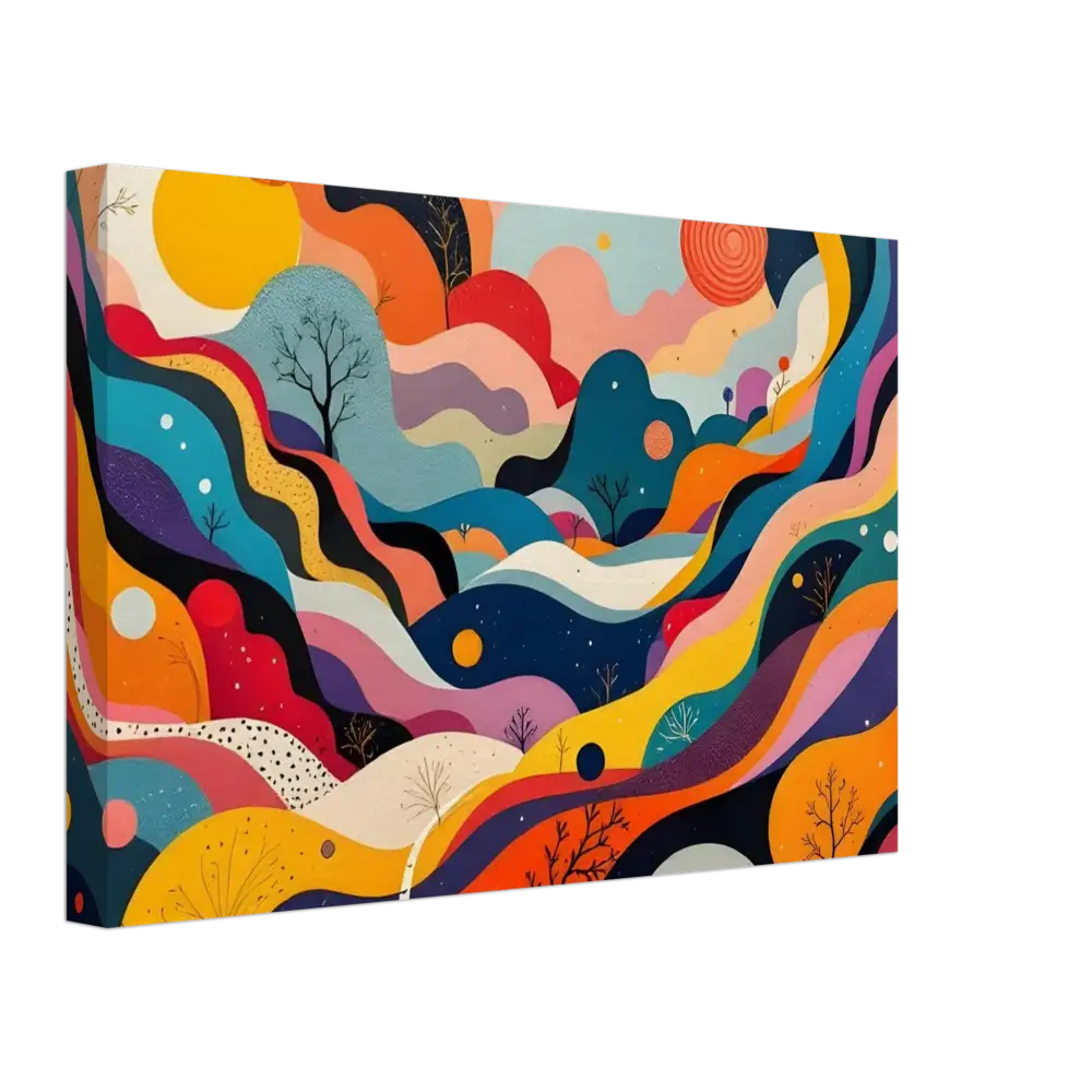 Colorful abstract landscape painting from PixiOnyx Psychedelic Landscape Flowstate series