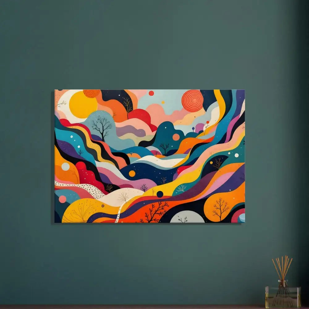 Colorful abstract landscape painting from Canvas Psychedelic Landscape Flowstate series