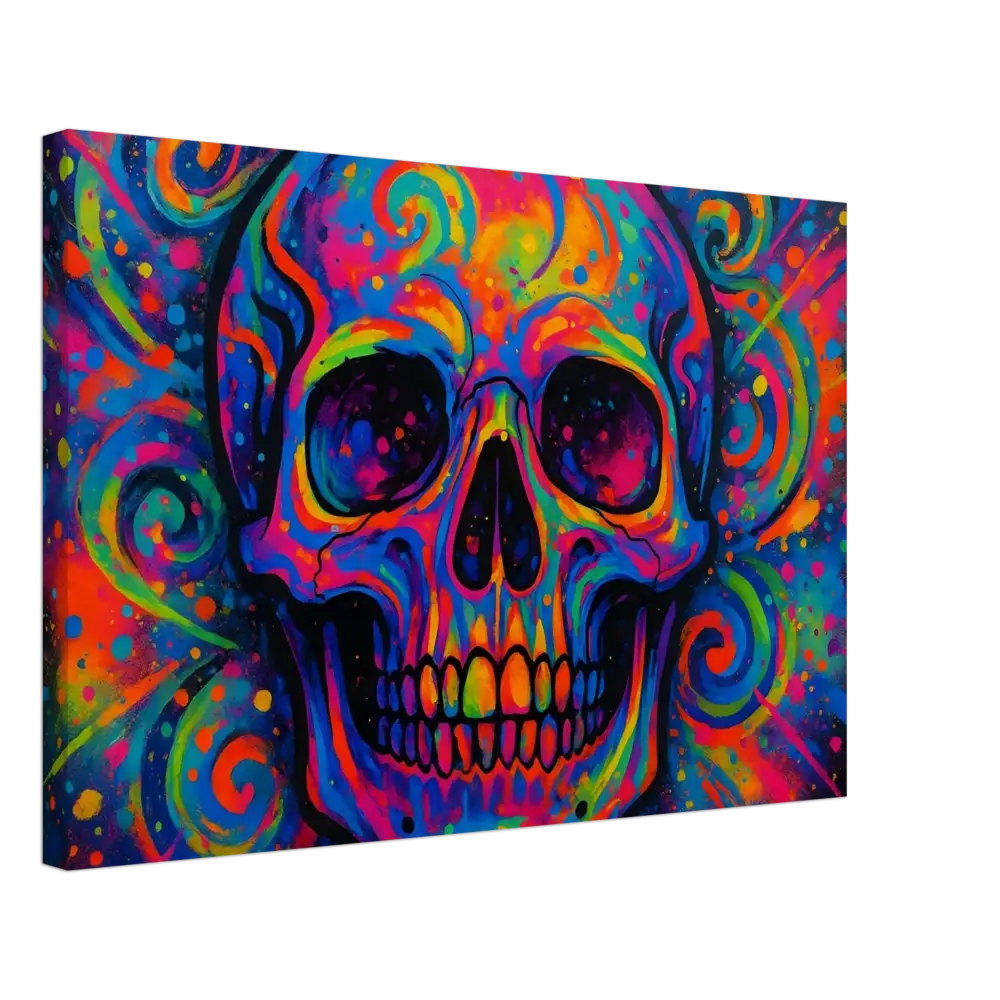 Colorful skull artwork on Urban Canvas Dream Philtronic Psychedelic Skull Eruption