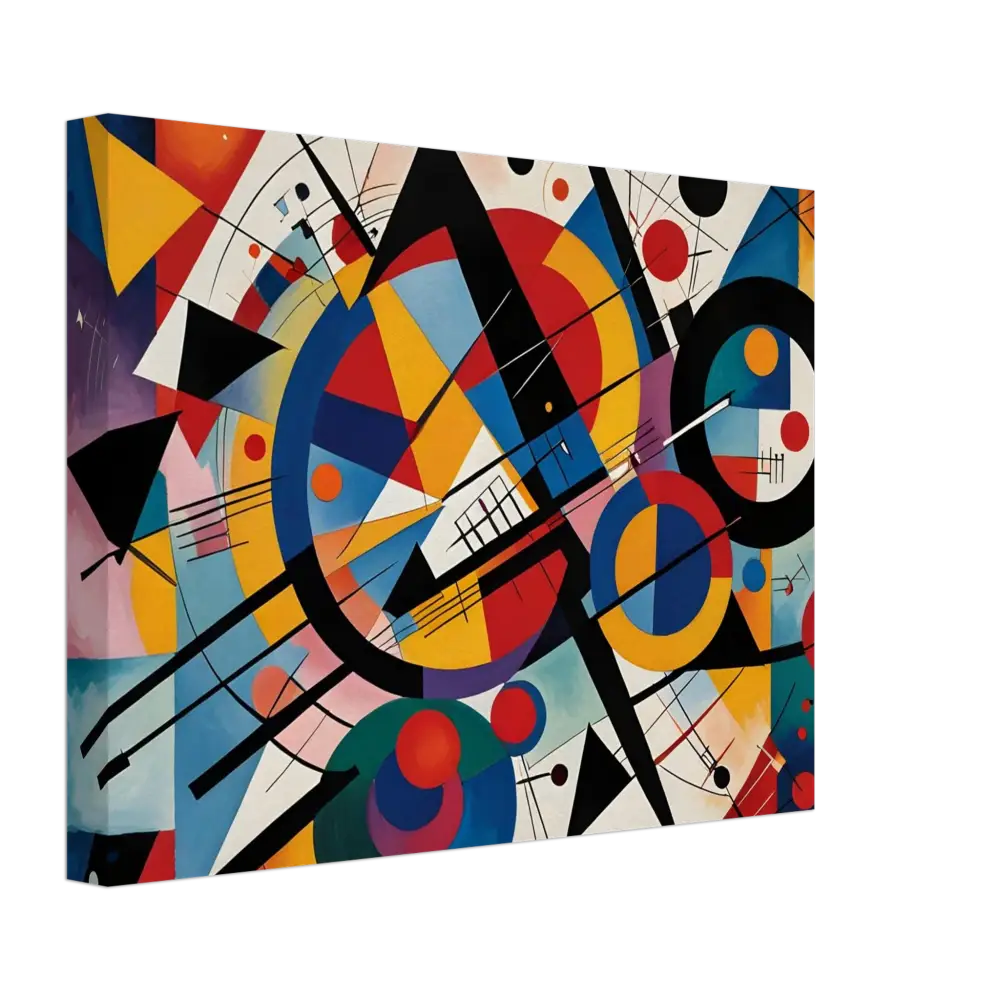 Abstract geometric canvas art from PixiOnyx Rhythmic Geometry Collection