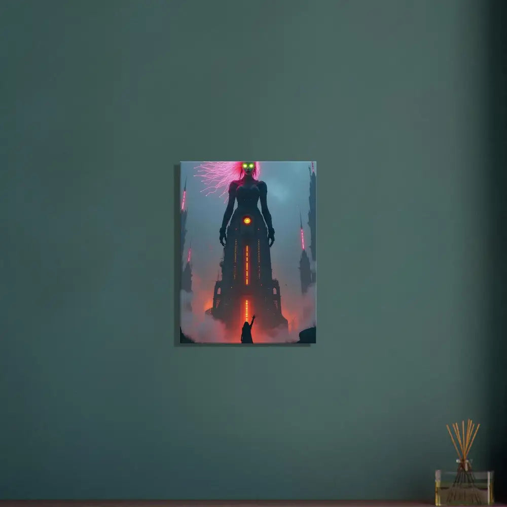 Cyberpunk Queen artwork on Canvas Sci-fi Fairytale PixiOnyx Cosmic Dream Print
