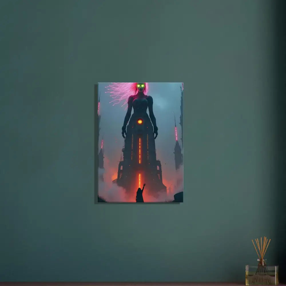 Cyberpunk goddess canvas print from PixiOnyx Sci-fi Fairytale Cosmic Dream collection