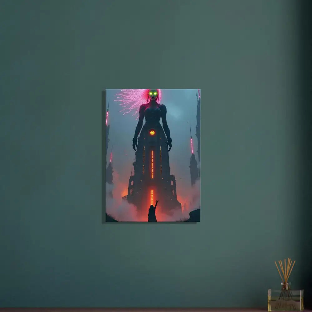 Sci-fi fantasy canvas print titled PixiOnyx Cosmic Dream for surreal wall decor