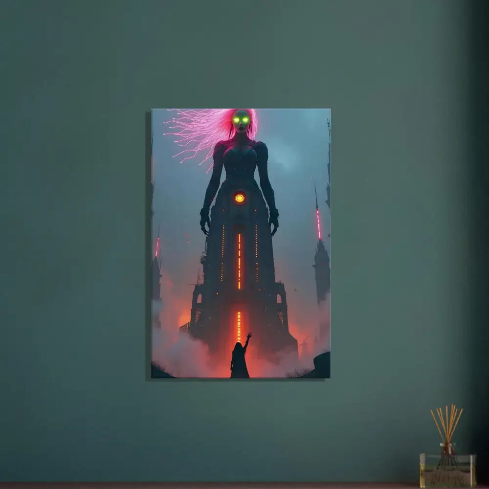 Fantasy art print on canvas from PixiOnyx showcasing a sci-fi fairytale scene