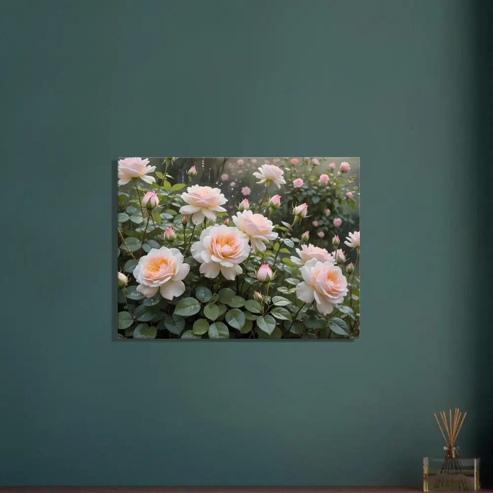 Floral canvas print from PixiOnyx Botanical Dreamscape series titled Soft Petal Symphony