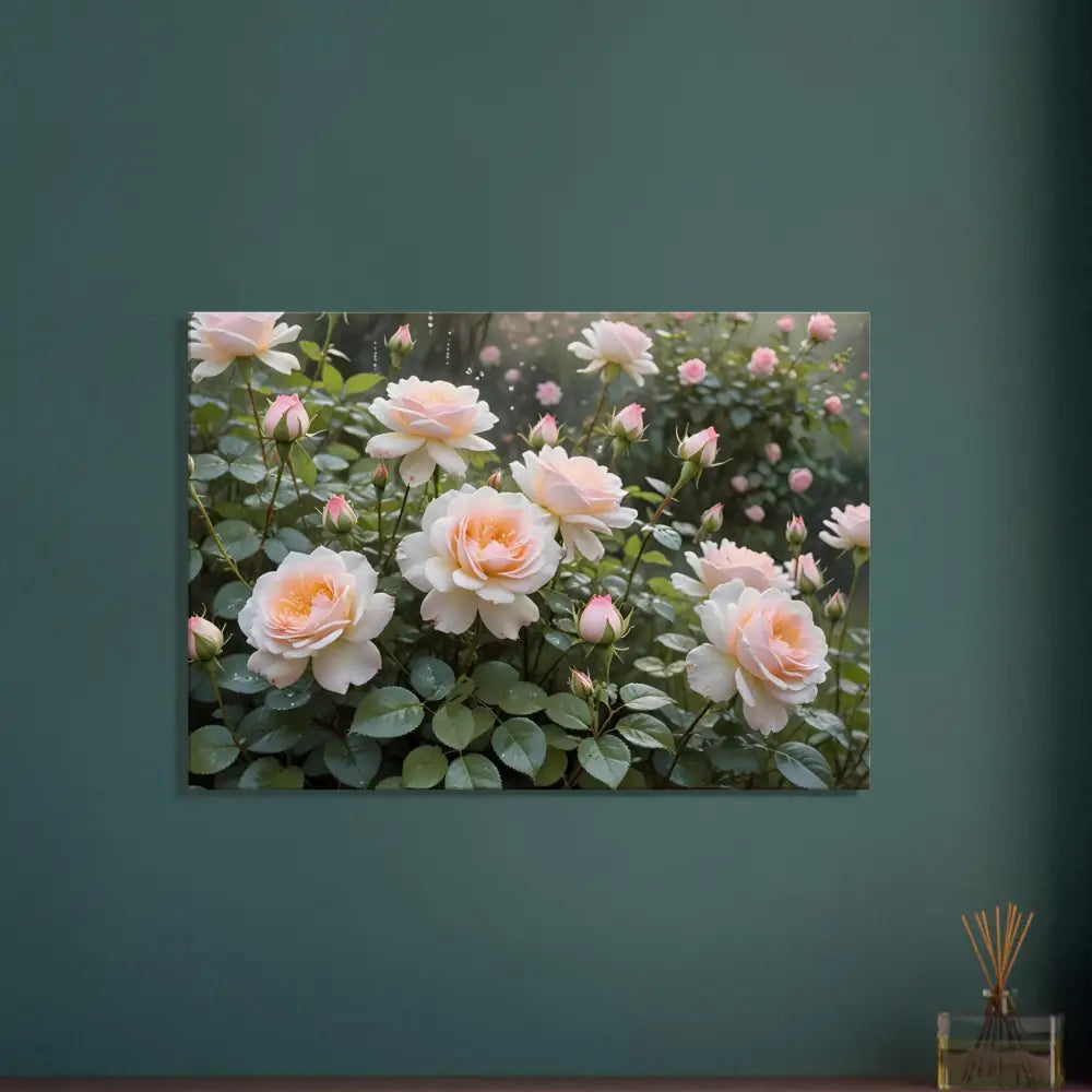 Floral wall art on Canvas Soft Petal Symphony by PixiOnyx Botanical Dreamscape