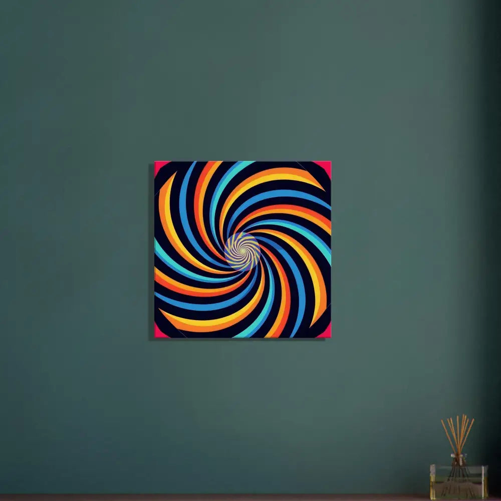 Colorful spiral wall art on Canvas Spirograph Swirl by PixiOnyx Modern Geometry