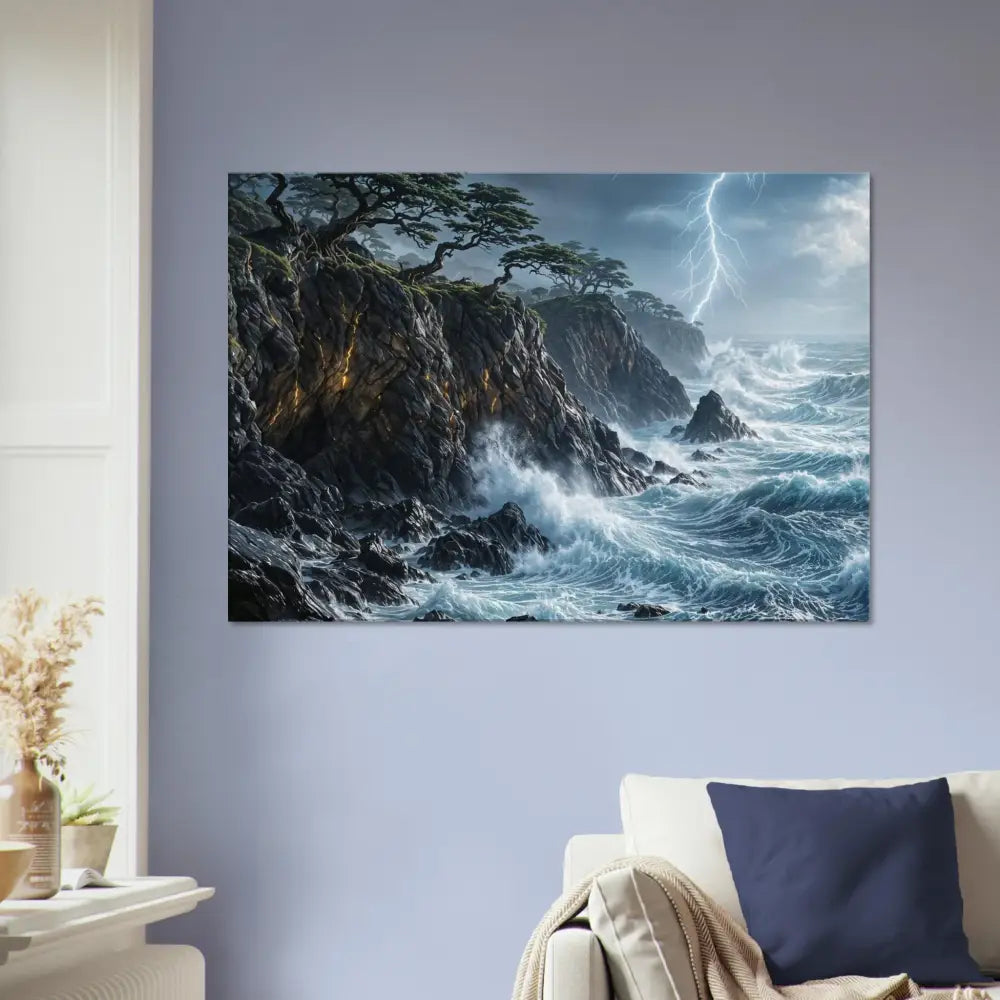 Canvas – Stormroot Cliffs PixiOnyx Immersive Wallscape with enhanced texture and timeless beauty