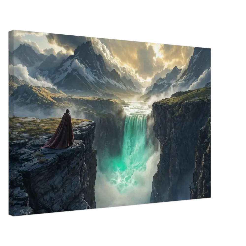 Mountainous landscape canvas print from PixiOnyx immersive nature display The Edge of Silence