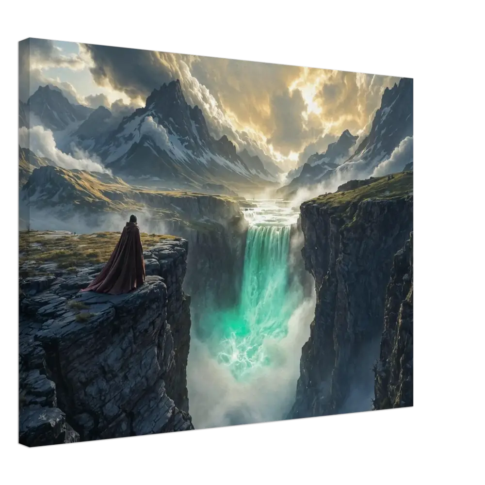 Fantasy landscape canvas print for immersive nature decor by PixiOnyx