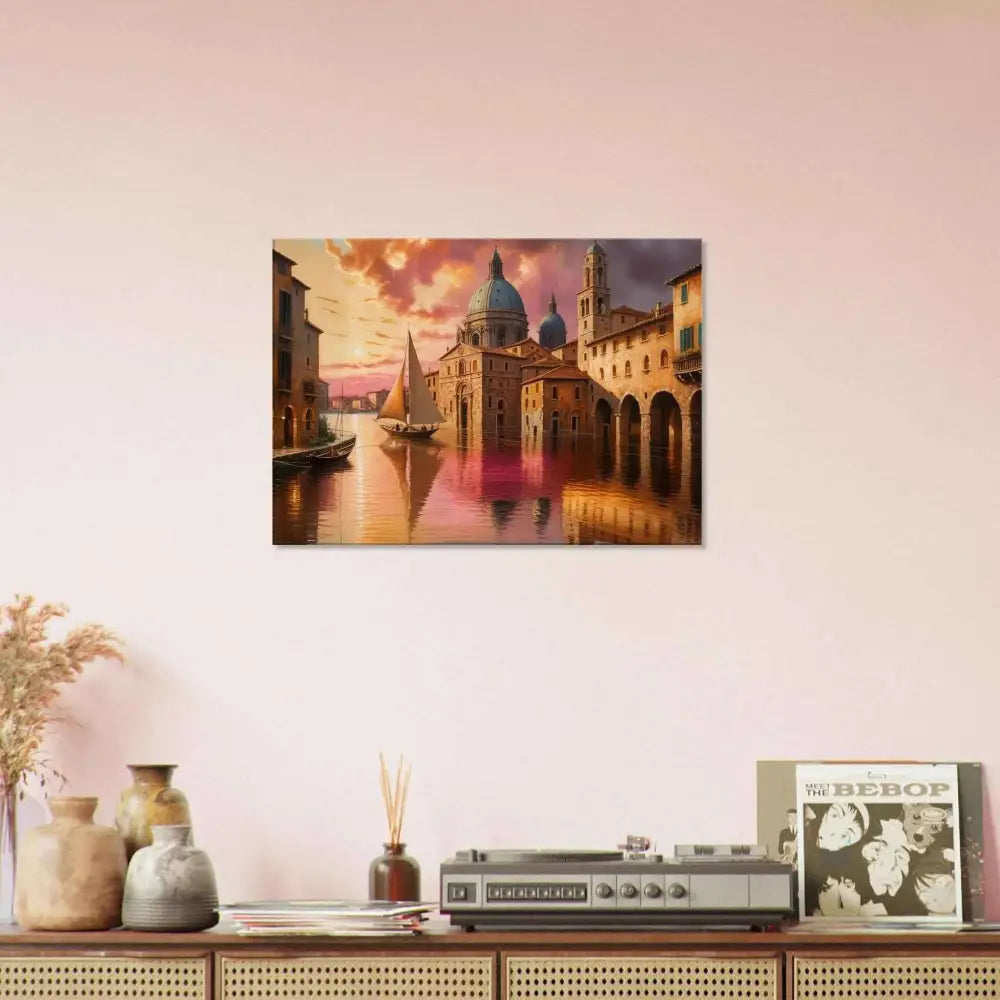 Venetian Reverie impressionistic painting on artist-grade cotton canvas with fade-resistant inks
