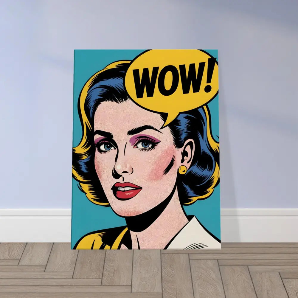 Pop art woman with WOW speech bubble from Canvas WOW Factor PixiOnyx Retro Pop Expression