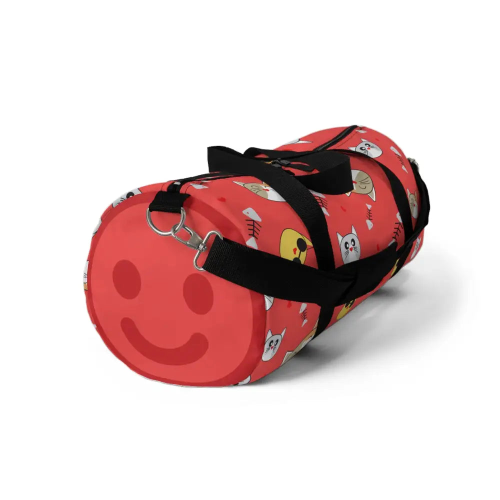 Cat Lover’s Duffel Bag Cute Animal Gym Pet Travel Tote Gifts for Owners Red Print Bags
