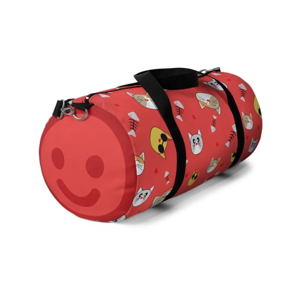 Cat Lover’s Duffel Bag Cute Animal Gym Pet Travel Tote Gifts for Owners Red Print Bags