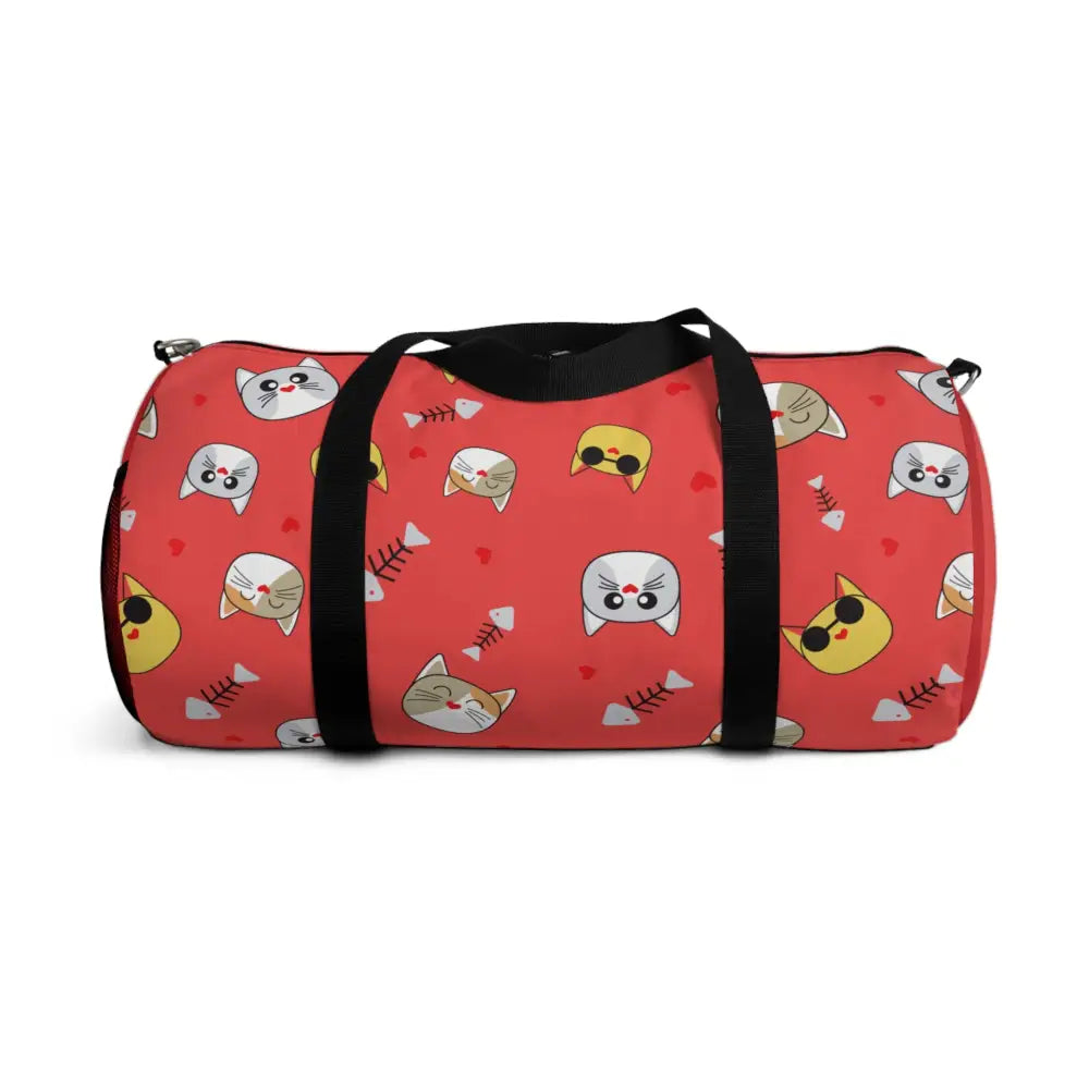 Cat Lover’s Duffel Bag Cute Animal Gym Pet Travel Tote Gifts for Owners Red Print Bags