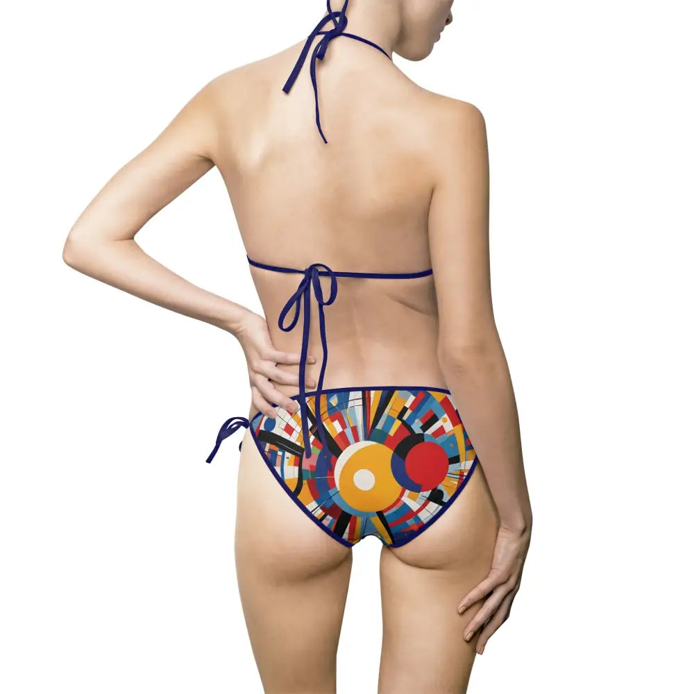 Colorful geometric bikini from Celestial Motion Bikini Vibrant Cosmic Print Swimwear
