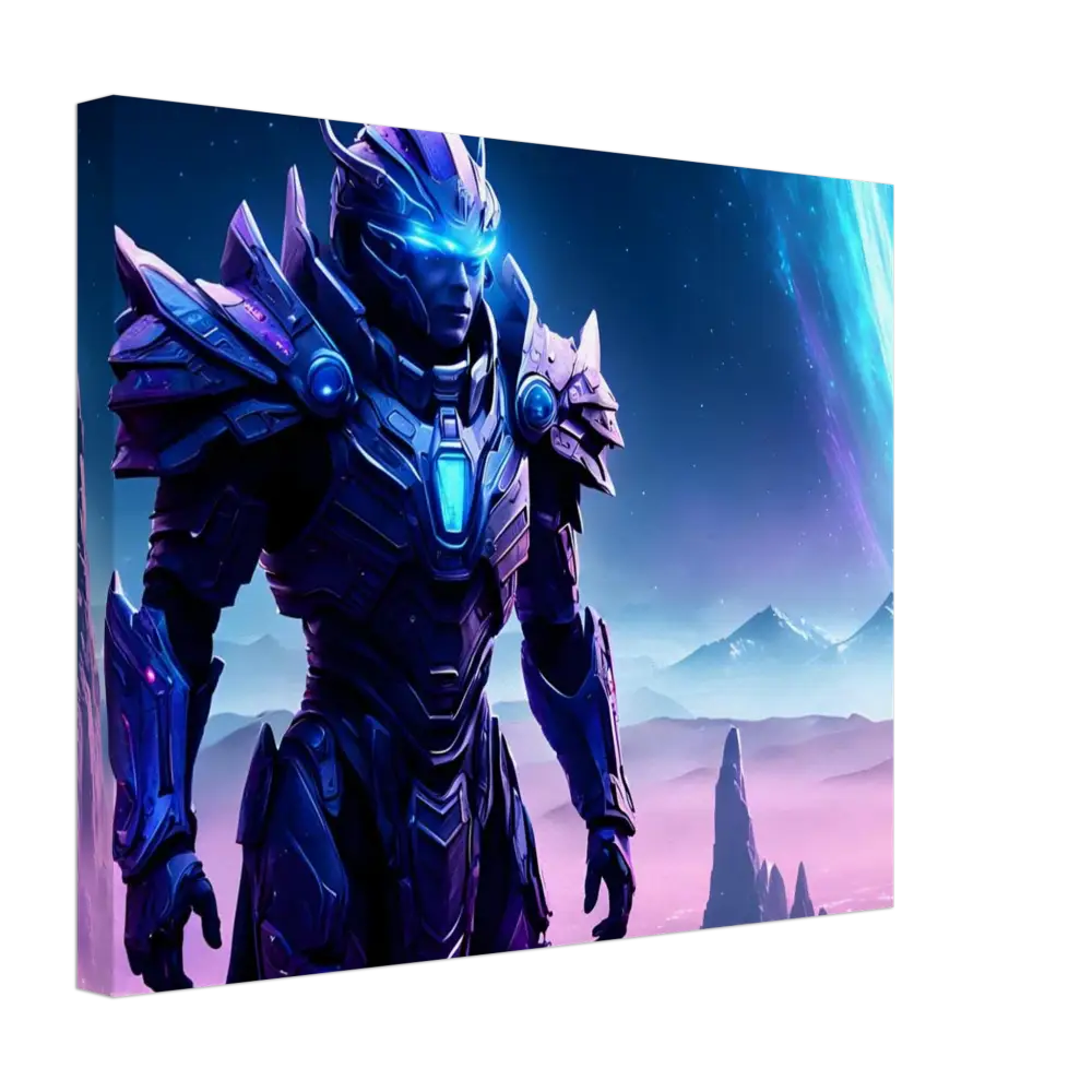 Futuristic armored warrior artwork for Celestial Vanguard Canvas Battleborn Starlight