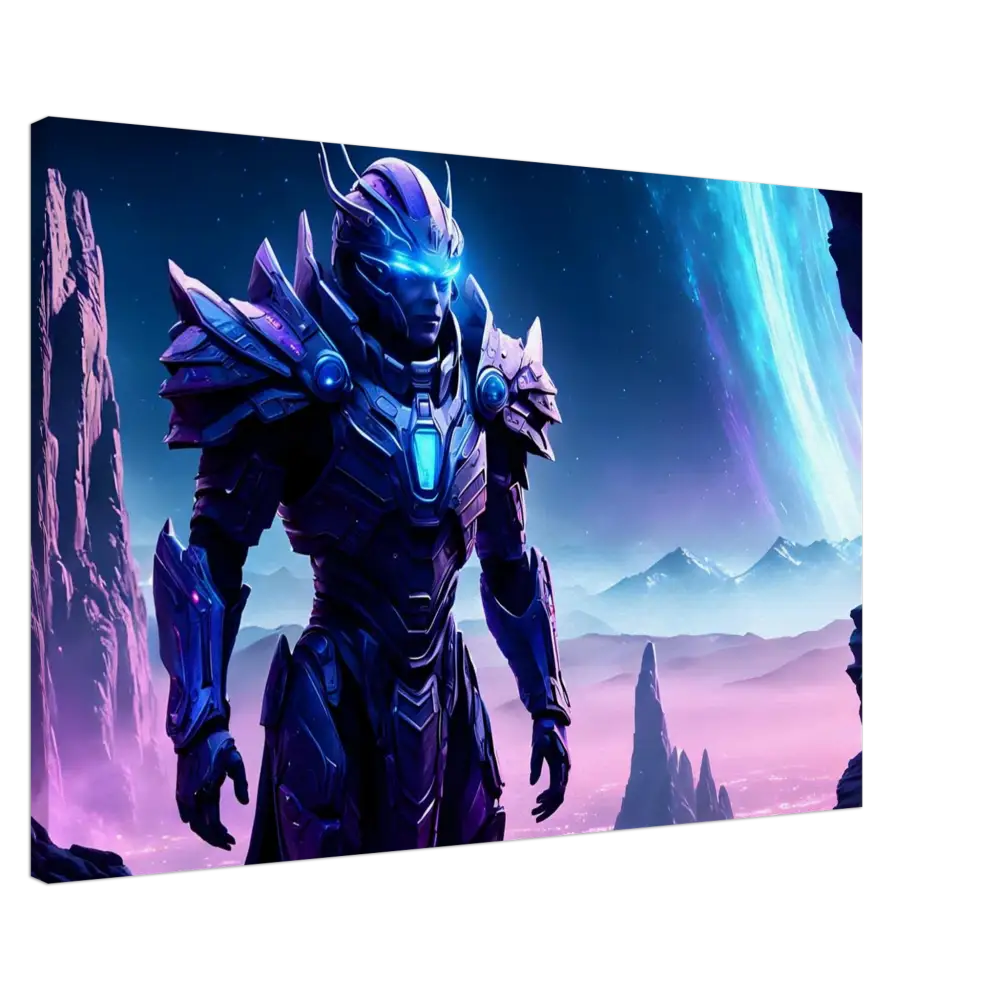 Futuristic armored warrior artwork from Celestial Vanguard Canvas Battleborn Starlight