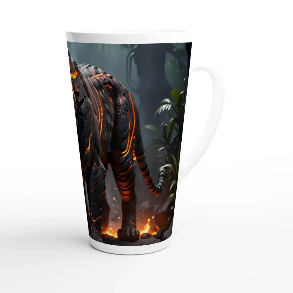 Ceramic Mug 17oz Molten Majesty with Lava Tiger Design for Nature’s Fantasy Sip