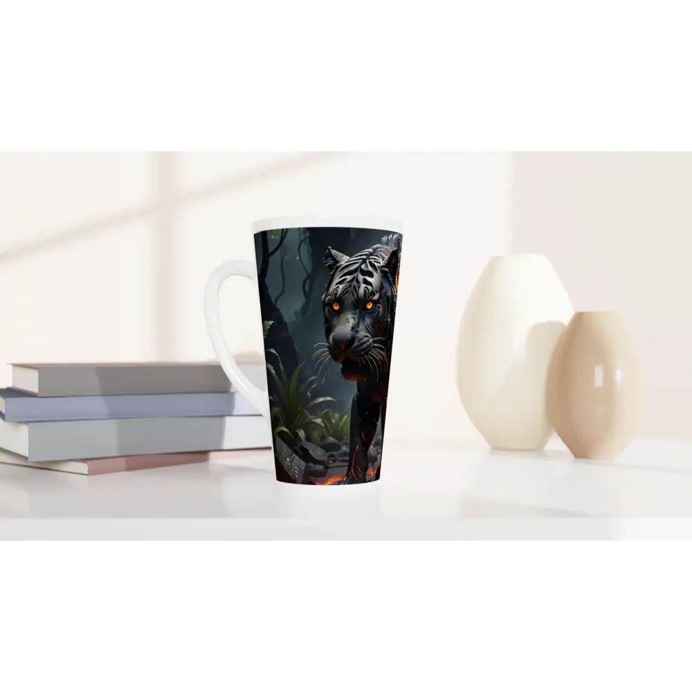 Black panther mug from PixiOnyx Ceramic Mug 17oz Molten Majesty collection