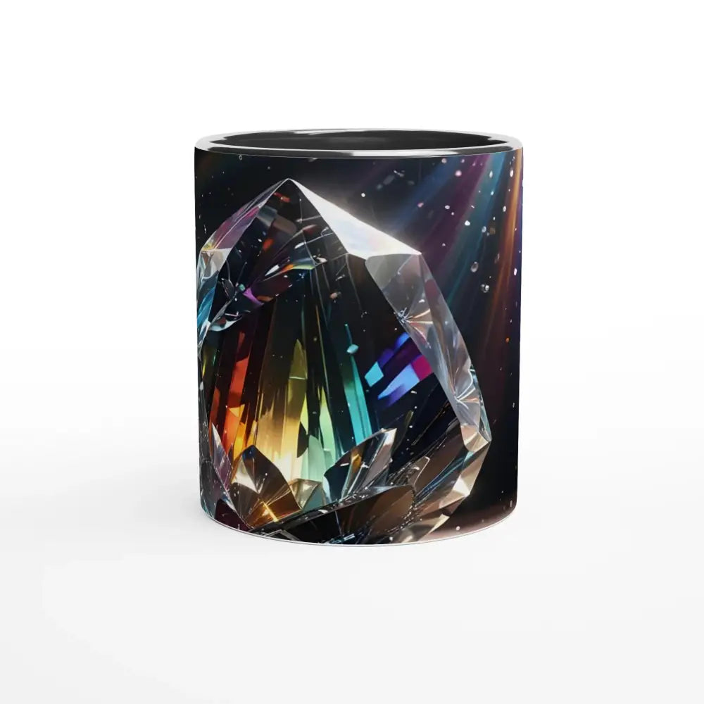 Crystal-themed coffee mug from PixiOnyx Morning Light Ceramic Mug – Prismatic Splendor