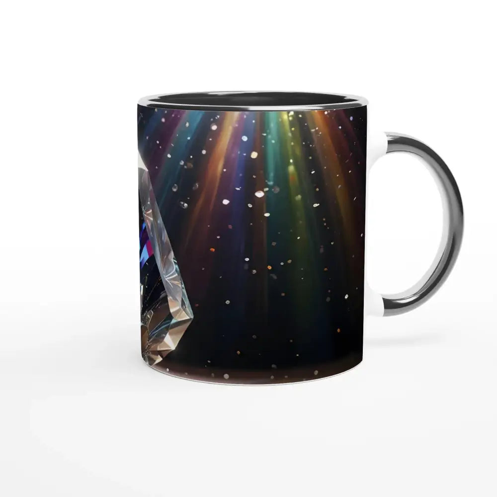 Diamond-themed coffee mug from Prismatic Splendor Ceramic Mug by PixiOnyx Morning Light