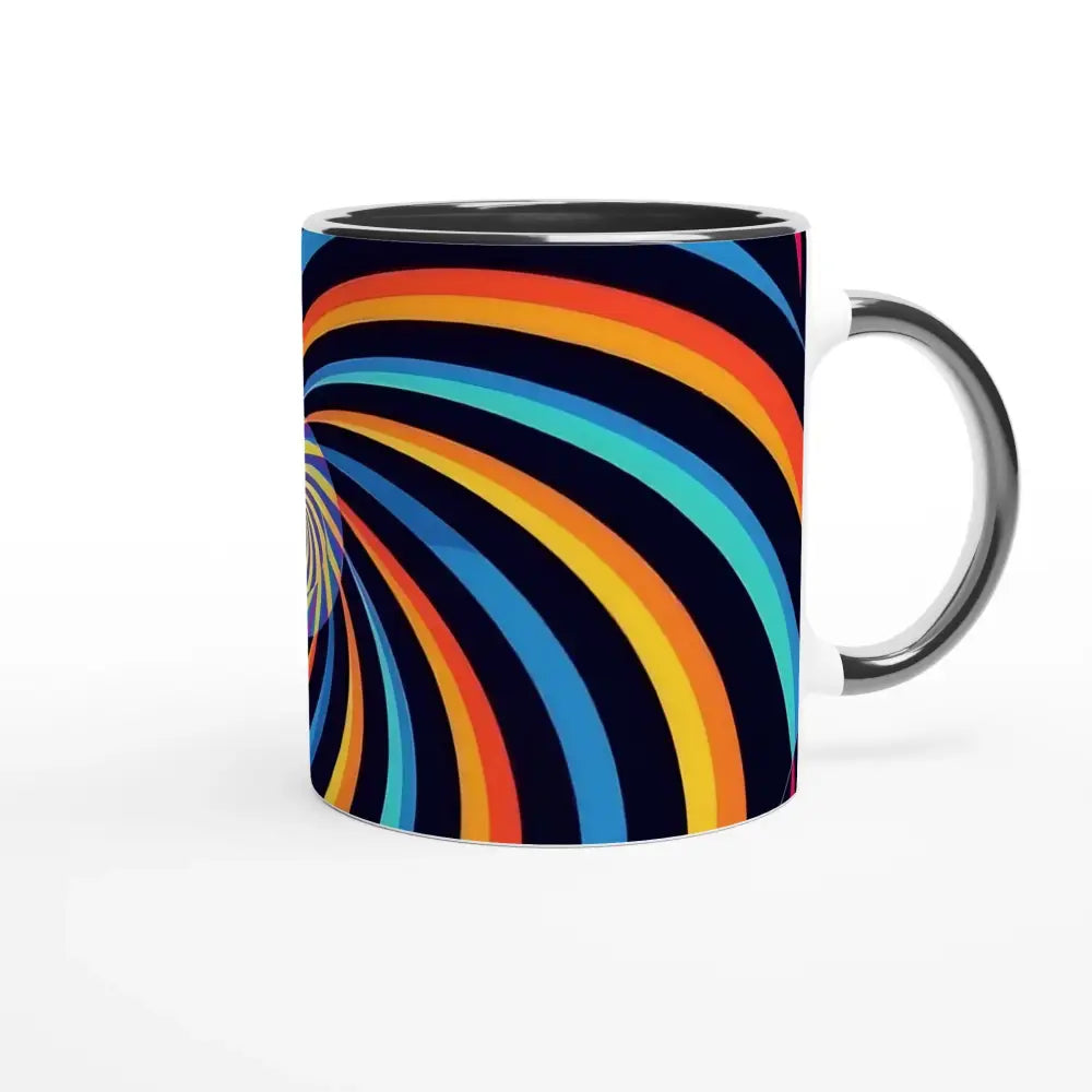 Colorful swirling Ceramic Mug from PixiOnyx Color Pop Spirograph Swirl collection