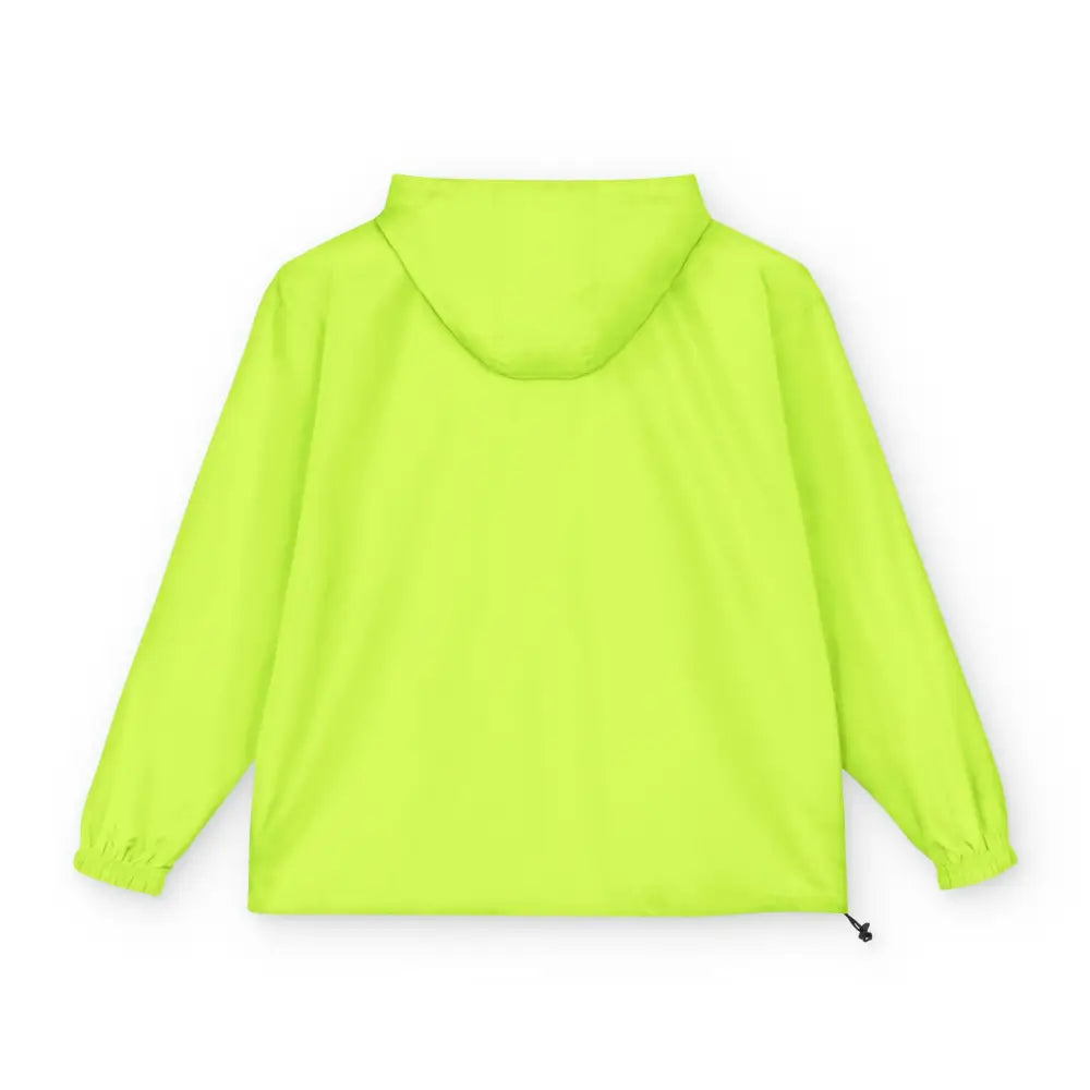 Bright neon yellow Champion Packable Anorak Jacket with elastic cuffs and drawstring hem