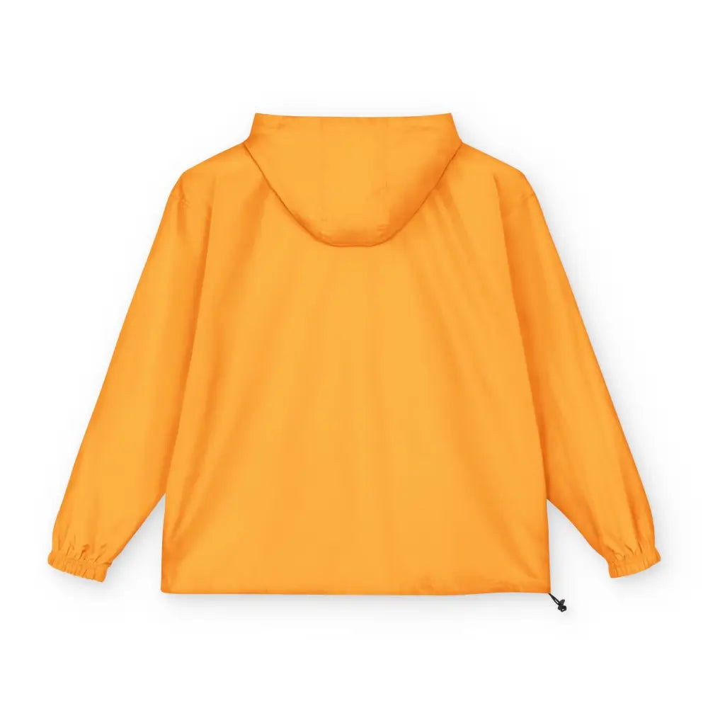 Orange hooded windbreaker jacket from Champion Packable Anorak collection, Flaming Pumpkin design