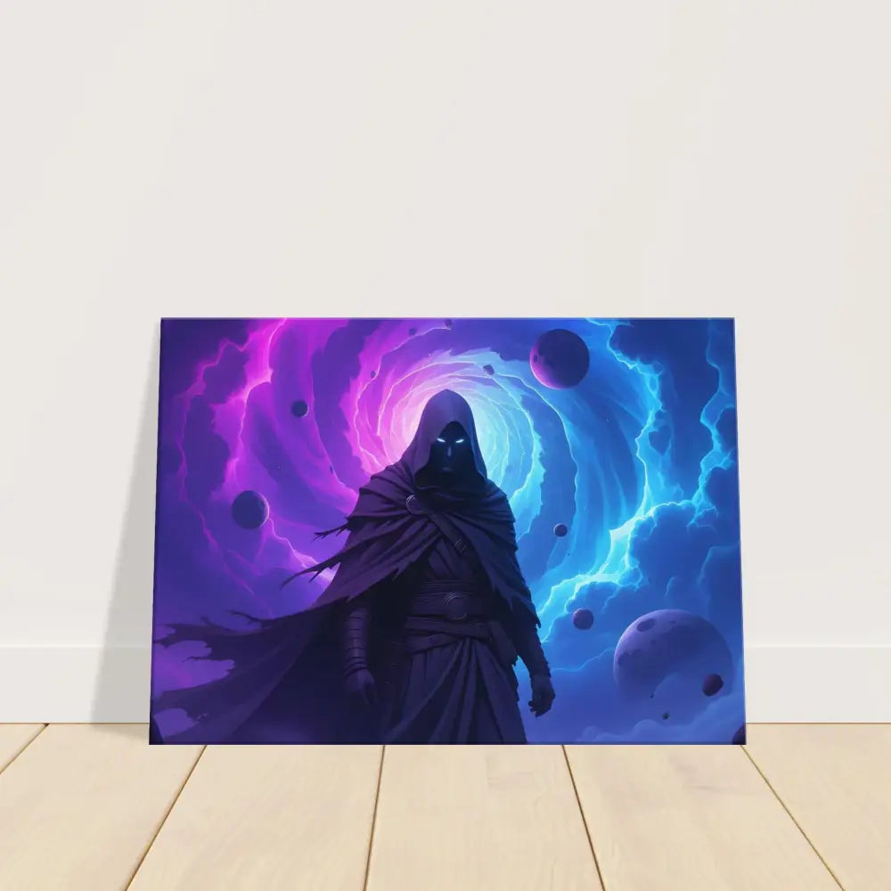 Fantasy art print titled Cloaked Figure Canvas featuring Voidwalker’s Gate artwork by PixiOnyx