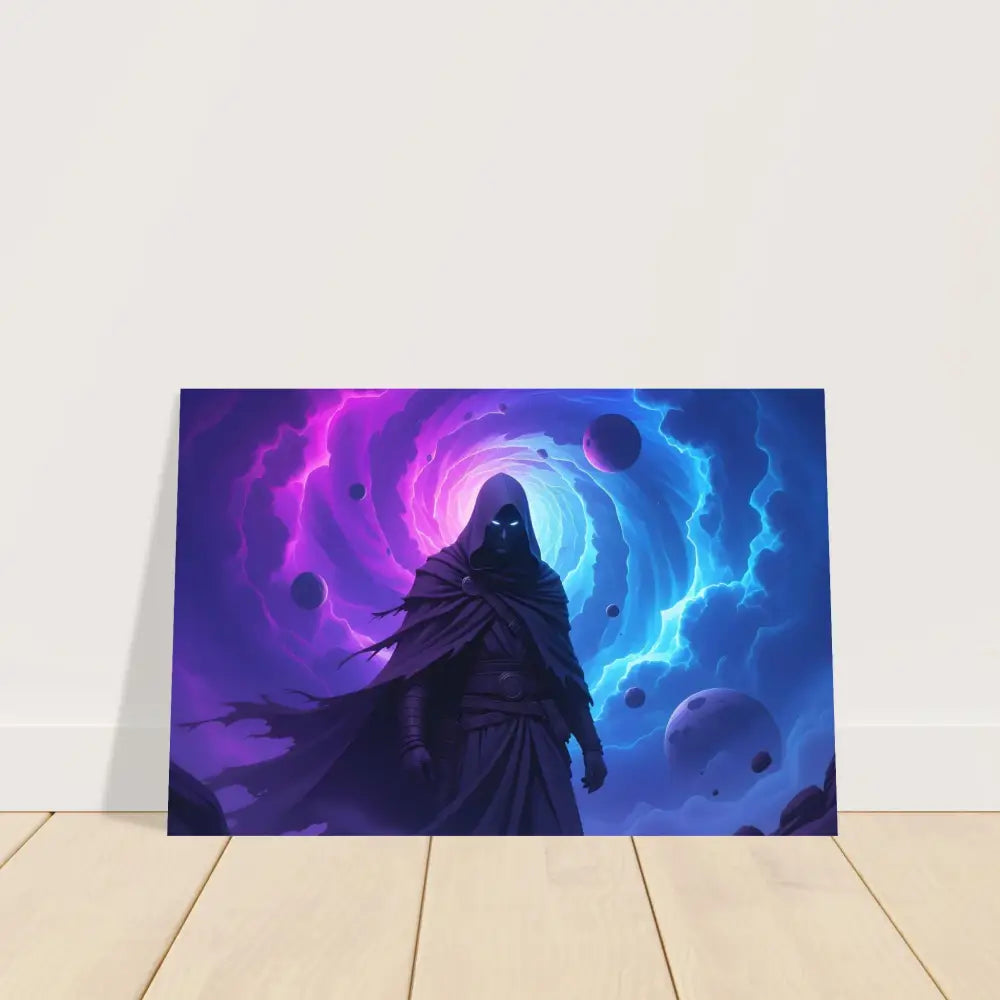 Framed cosmic reaper artwork from Cloaked Figure Poster Voidwalker’s Gate PixiOnyx Fine Art Print