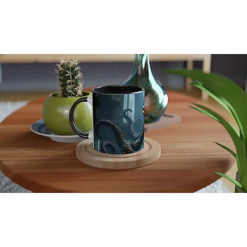 Octopus-themed coffee mug from Clocktopus Mug Gothic Octopus PixiOnyx Tentacle Brew Vessel