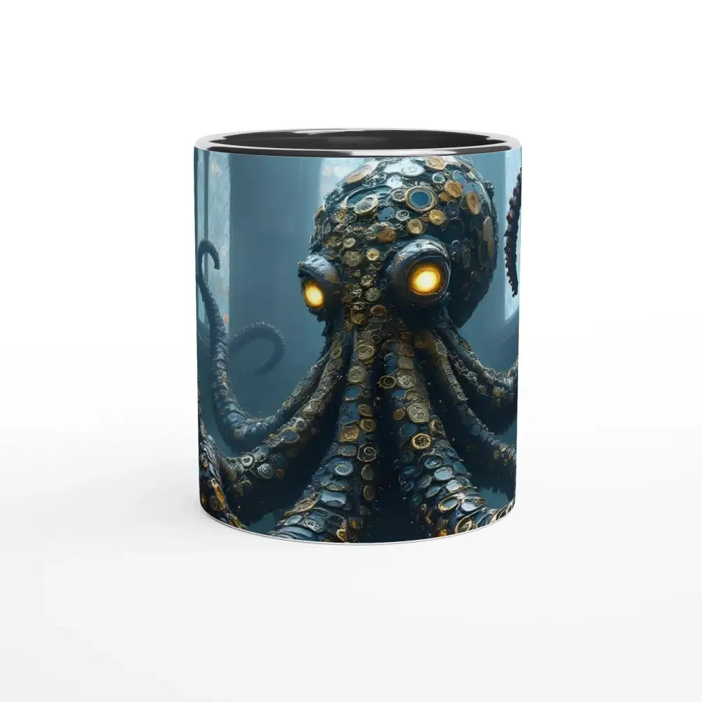 Octopus-themed ceramic mug from Clocktopus Mug – Gothic Octopus series by PixiOnyx