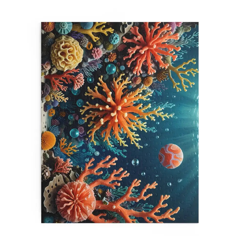 Coral Reef Jigsaw Puzzle featuring vibrant underwater marine life and colorful coral formations