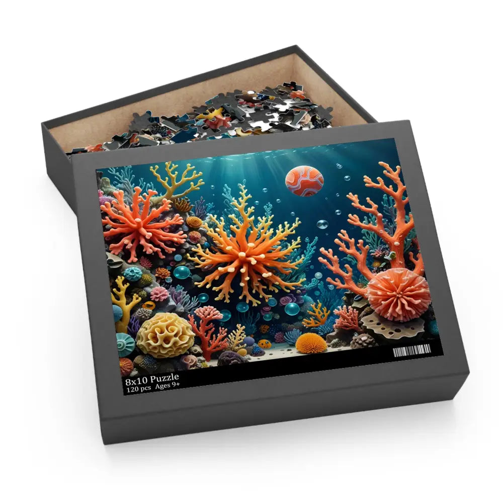 Coral Reef Puzzle in a box showing an underwater dreamscape by PixiOnyx