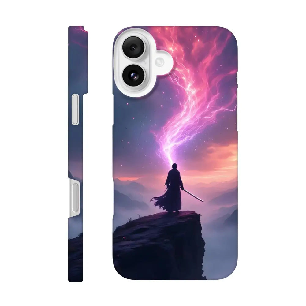 Cosmic Cliff Fantasy Scene Phone Case for iPhone by PixiOnyx Slim Shell