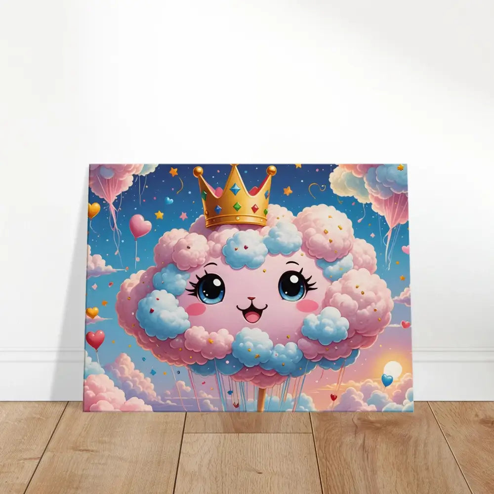 Cute cloud princess art on Cotton Candy Majesty Canvas by PixiOnyx Gallery Wrap