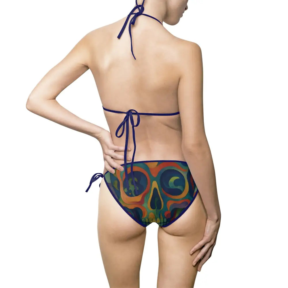 Skull-patterned women’s bikini from PixiOnyx Boho Swimwear Craniocolor collection