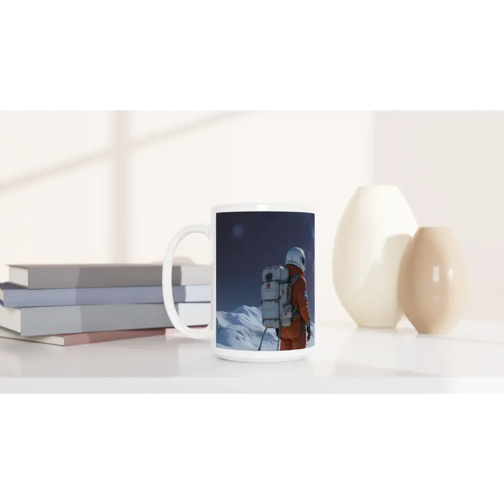 Crashed Astronaut Mug Cosmic Silence PixiOnyx 15oz Ceramic coffee tea switchshot