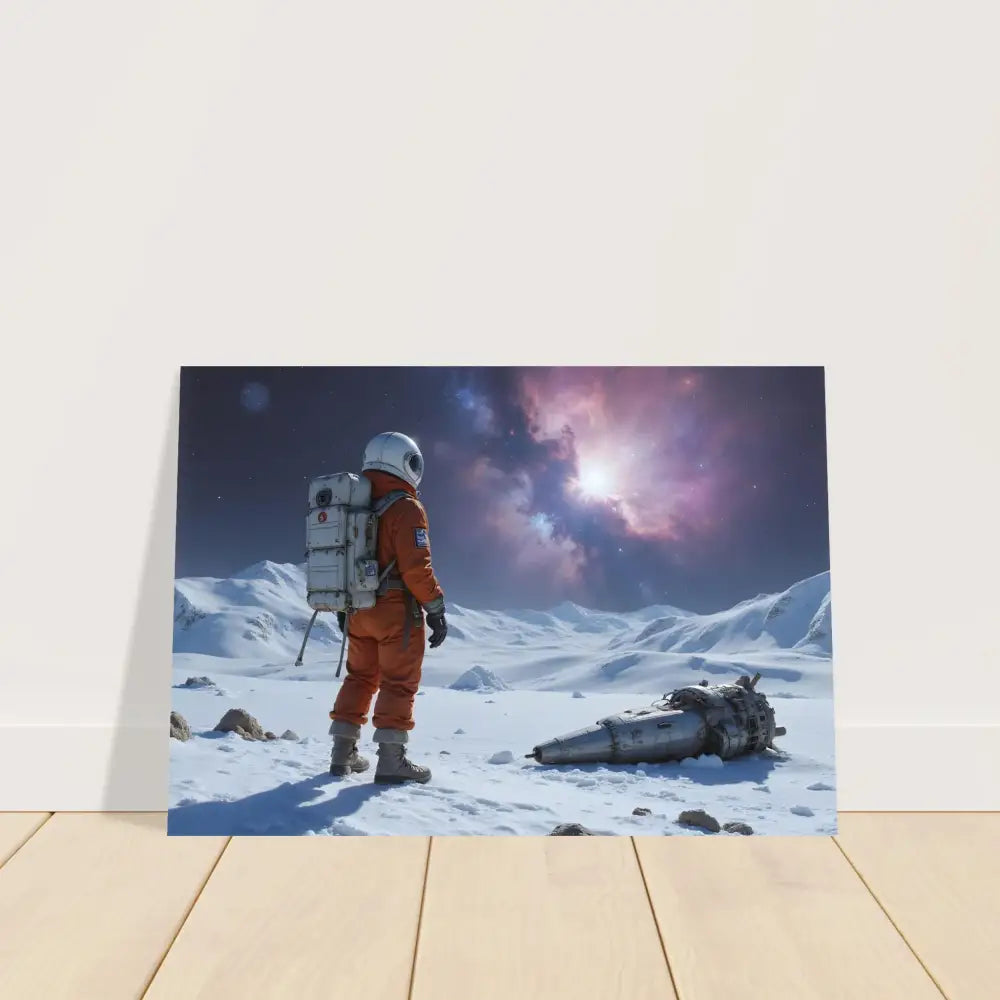 Astronaut print on canvas artwork from Crashed Astronaut Poster Silent Descent PixiOnyx