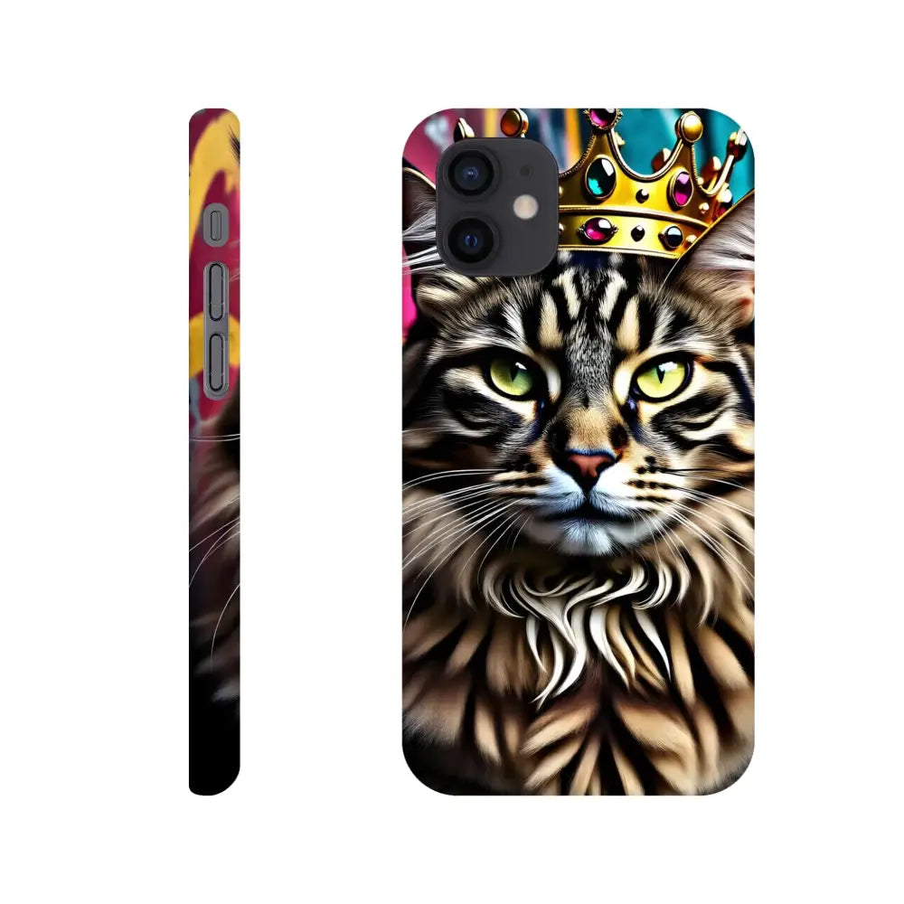 Crowned Cat Phone Case for iPhone Featuring Royalty Design from PixiOnyx Urban Royalty Shell