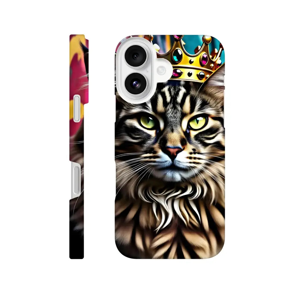 Cat-themed phone case for iPhone from Crown Meowjesty collection by PixiOnyx