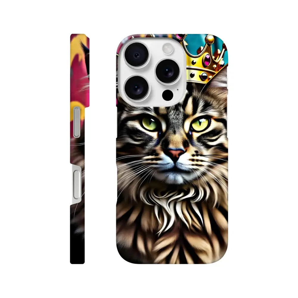 Cat-themed phone case for iPhone from Crown Meowjesty collection by PixiOnyx Urban Royalty Shell