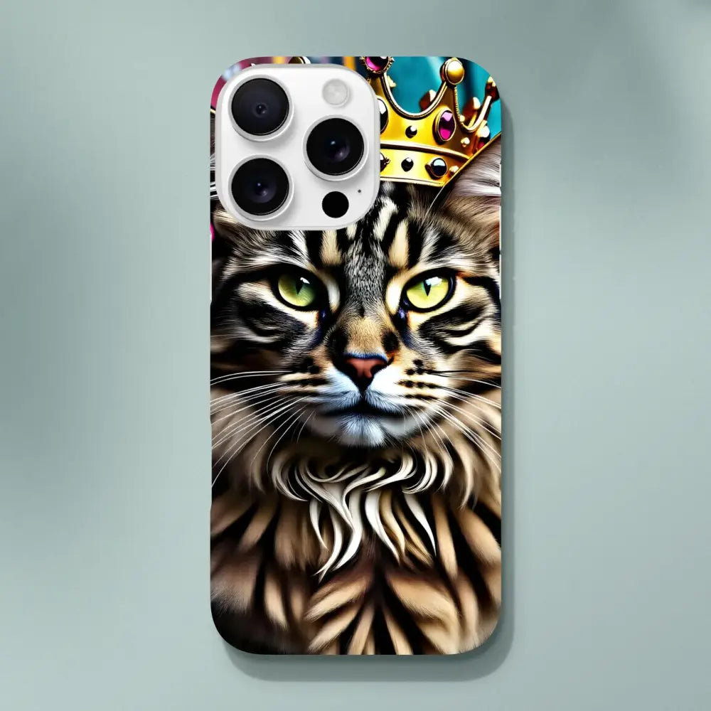 Cat-themed phone case for iPhone from Crown Meowjesty collection by PixiOnyx Urban Royalty Shell