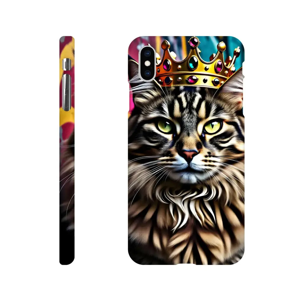 Cat-themed phone case for iPhone from Crown Meowjesty collection by PixiOnyx