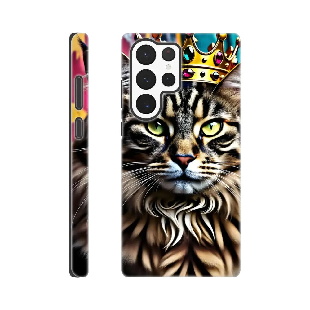 Cat-themed phone case for Samsung featuring regal design in Crown Meowjesty series