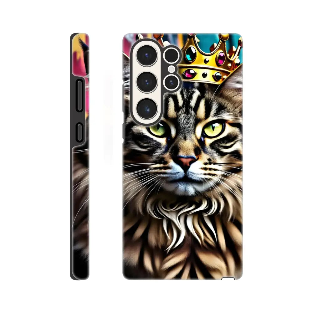 Cat-themed phone case for Samsung Crown Meowjesty Tough Cover by PixiOnyx